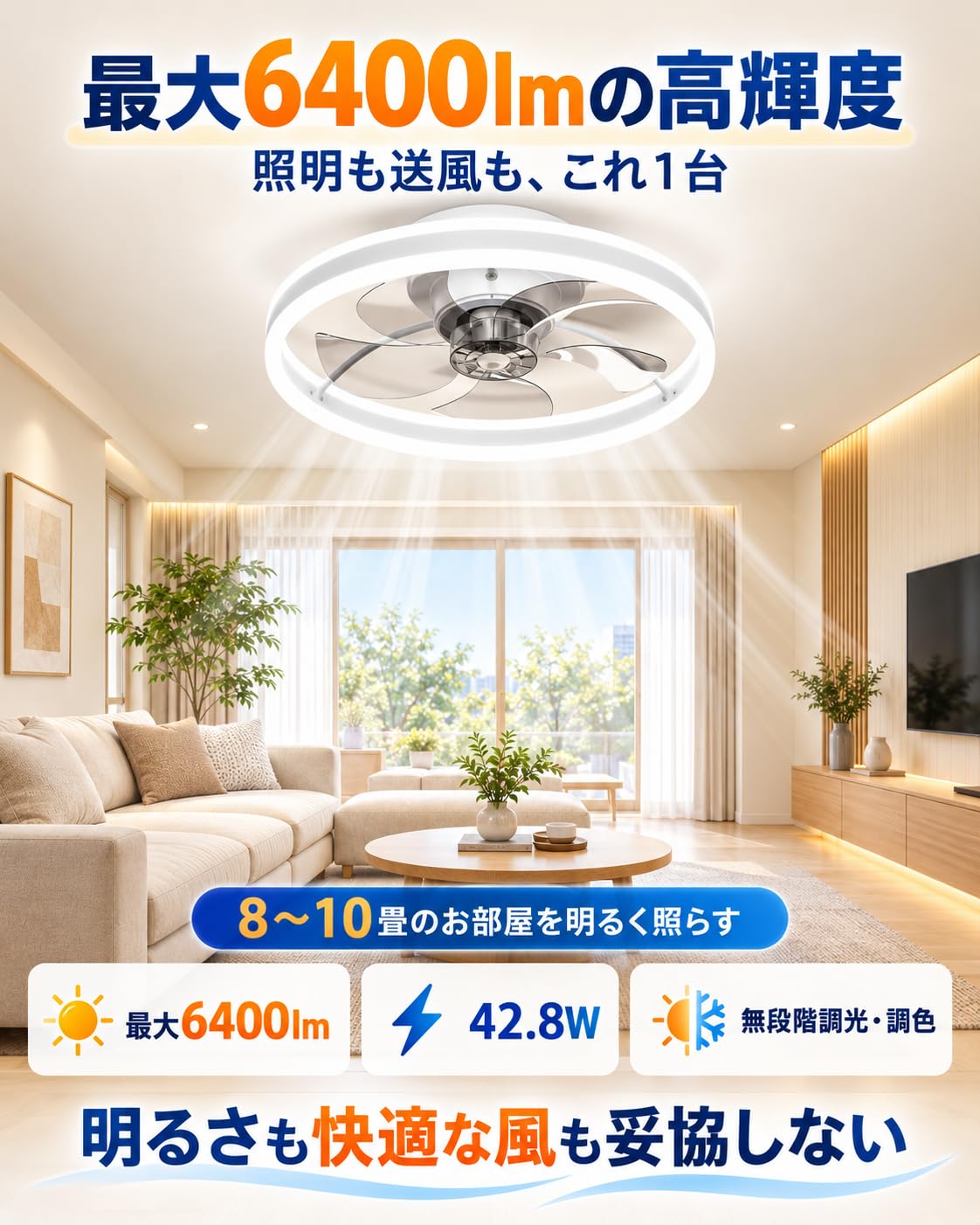 Amazon | シーリングファンライト シーリングライト シーリングファン