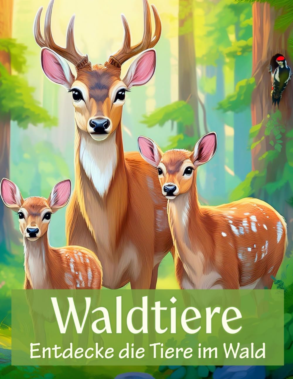 Waldtiere - Entdecke die Tiere im Wald: Das große Malbuch für kleine Entdecker I Tiere im Wald I Über 30 spannende Motive für Kinder I DIN A4 I Ausmalbuch