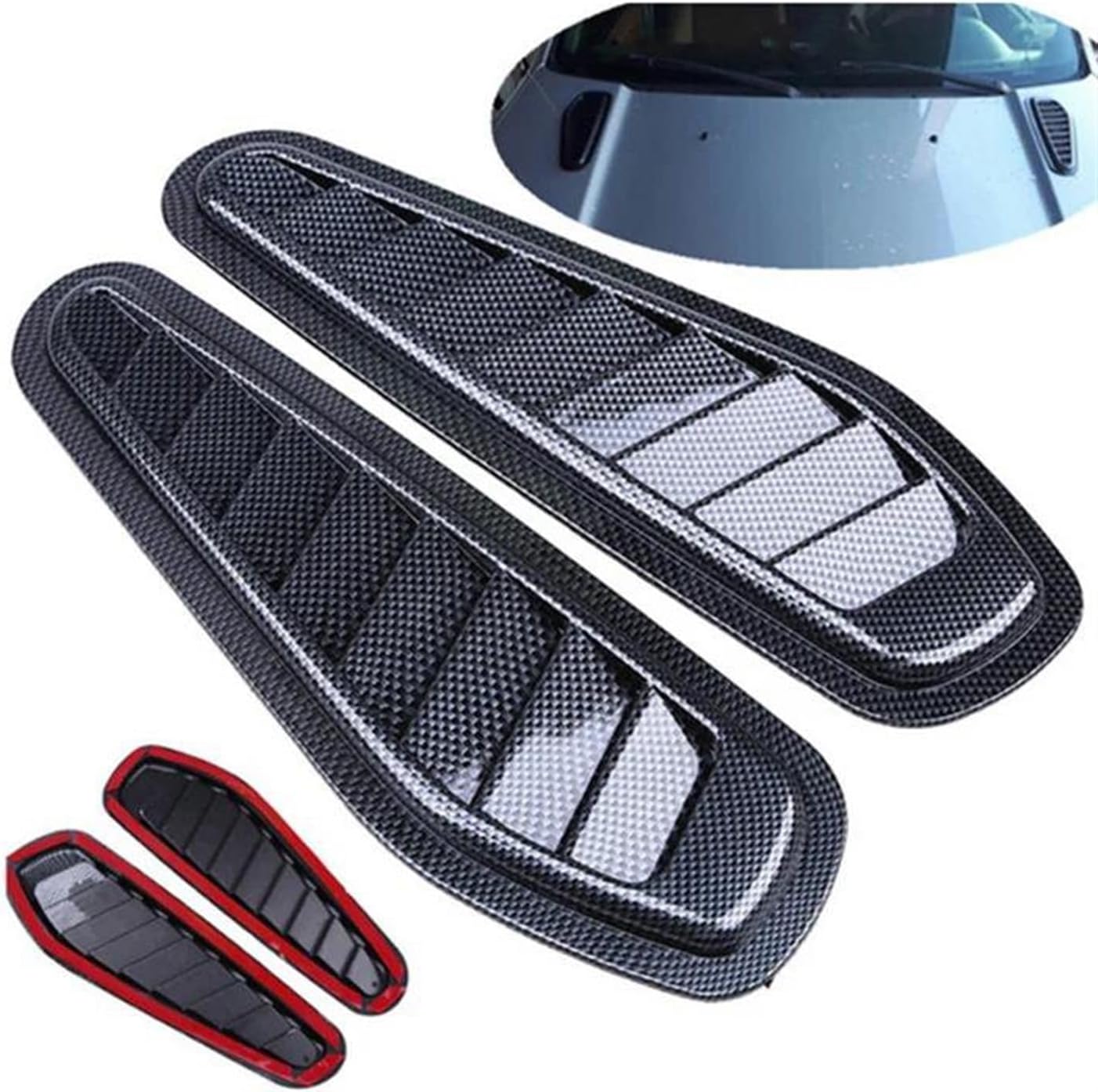 Hood Intake Decorative for C4 C5 2018-2022 2023 Car Hood Vent Scoop Bonnet Vents Air Intake Turbine Engine Cover Turbine Engine Cover Trim