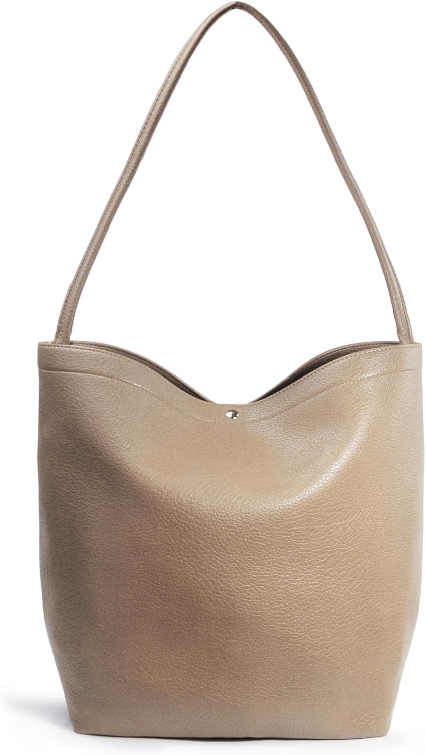 Hobo Bags for Women Vegan Leather Bucket Bags Minimalist Shoulder Handbag