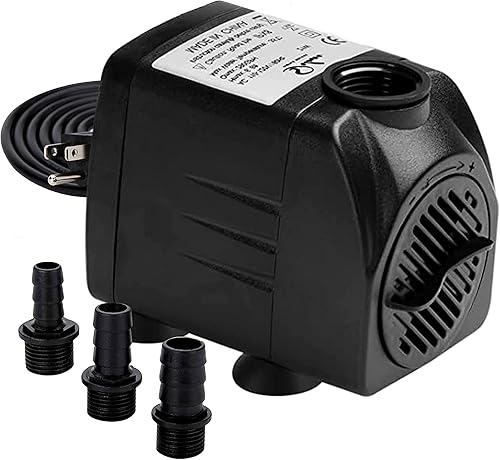 Miniatura 1 de Simple Deluxe Bomba de agua sumergible de 400 GPH 30W con entrada ajustable para pecera, hidroponía, fuentes, estanques, acuarios