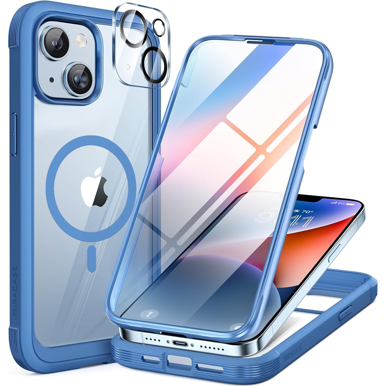 Miracase Magnetic Case for iPhone 17 Case, [Bubble Free] Built-in Glass Screen Protector+ [New Camera Control Button], Full Body Bumper Compatible with MagSafe, Drop Proof 17 Cover,6.3-inch (Black) — view 178