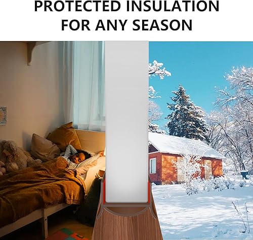 Miniatura 4 de Tope de puerta para puerta, sello de puerta cortable de 36 pulgadas, fuerte barrido adhesivo para puertas exteriores e interiores. (1, marrón)