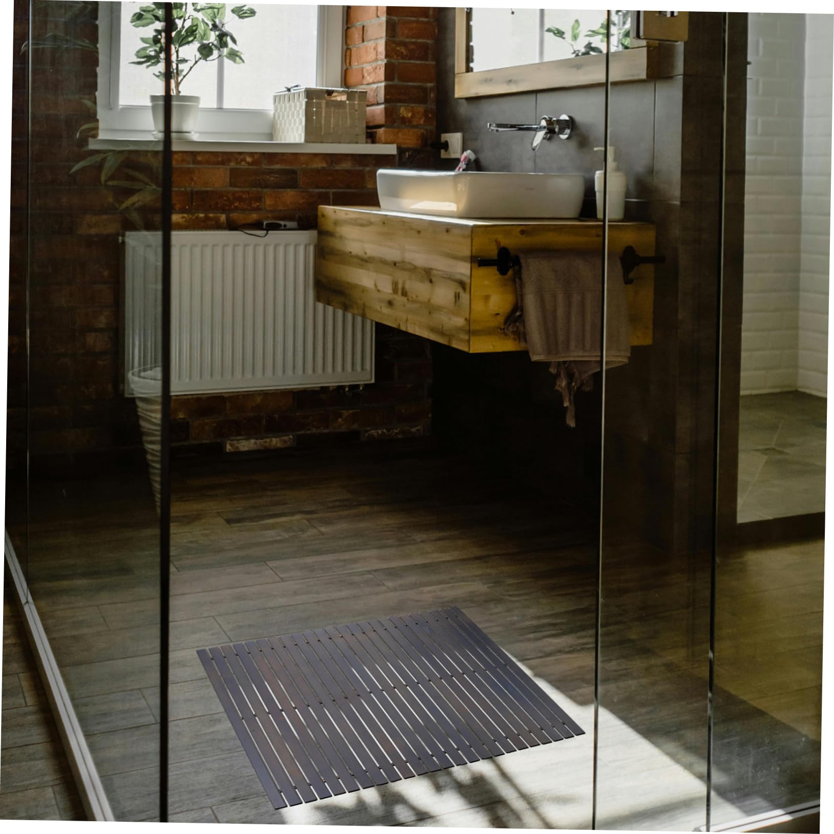 Cabilock Tapis de Bain en Bambou Antidérapant pour Salle de Bain Performance Antidérapante et Design Naturel et Toilette
