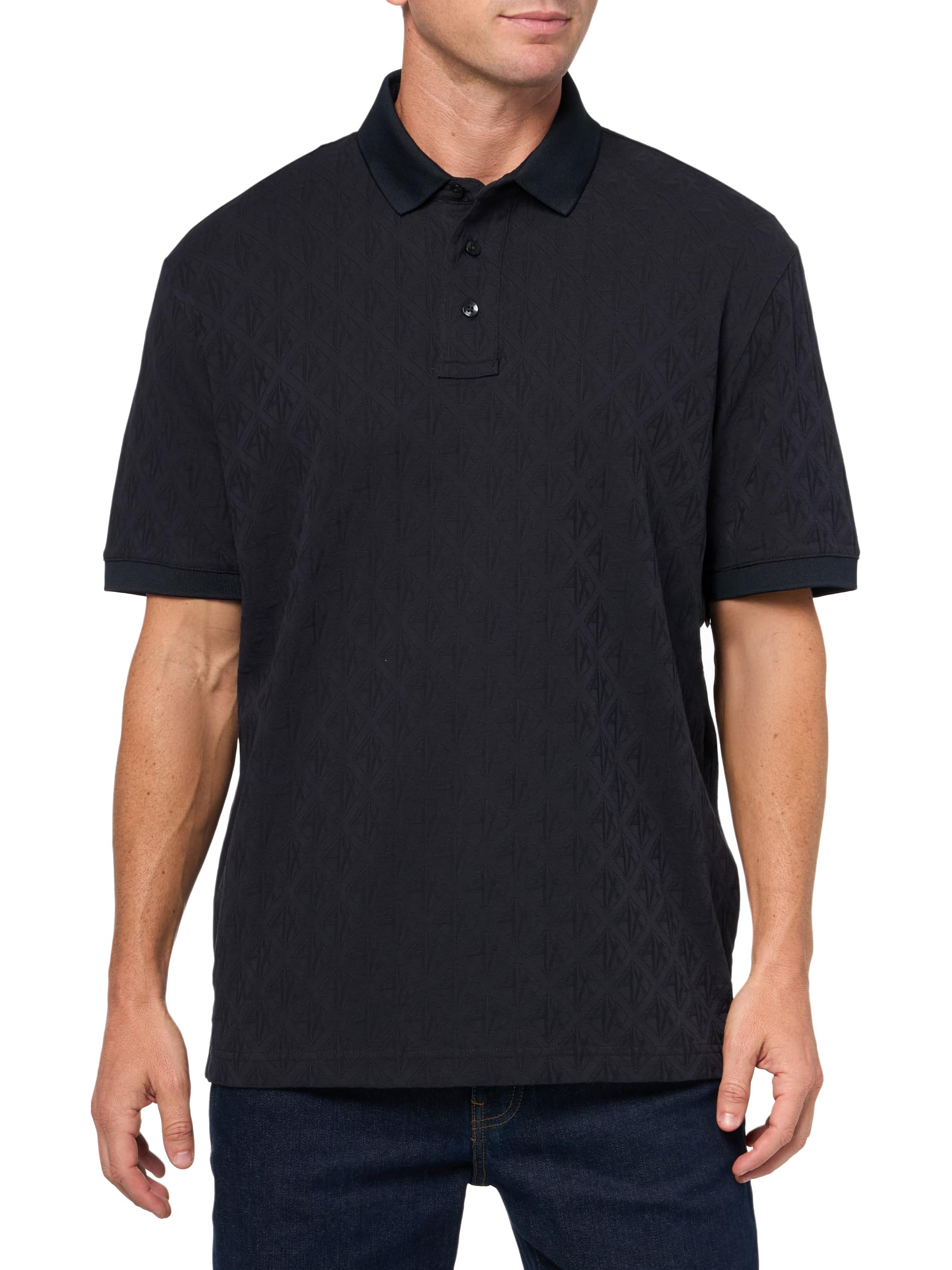 Armani Exchange Men's Deep Navy Polo L