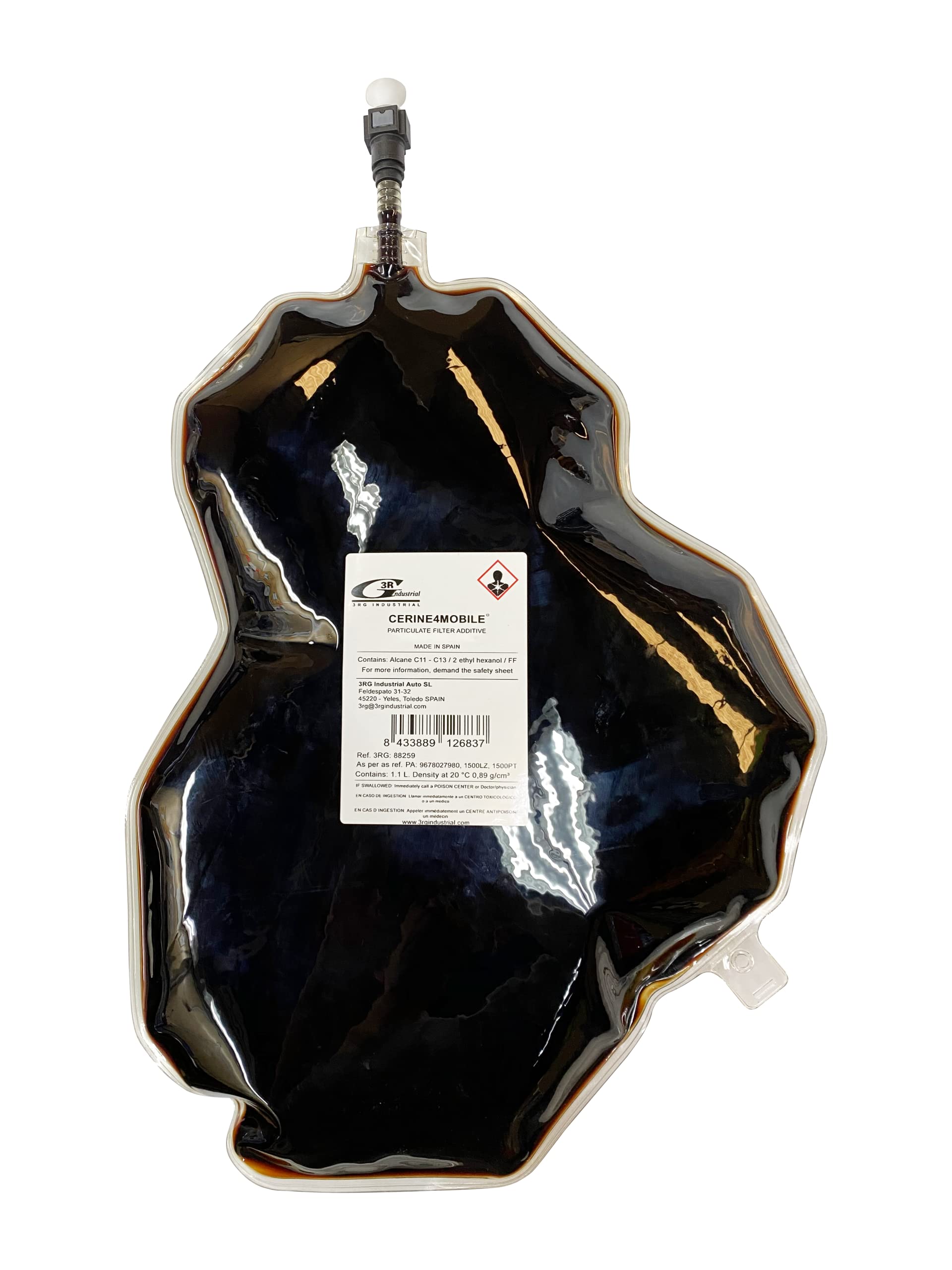 3RG INDUSTRIAL - Bolsa Aditivo para Filtro Particulas Gasolina FAP Motores PSA - Limpiador DPF Cleaner - Cerina Cerine (OEM: 1638018680-9678027980-1500PT, 1500LZ - 3,3L)