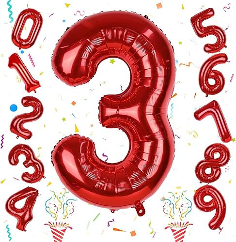 Vista 403 de Globos de 40 pulgadas, globo azul claro número 4, helio autoinflable de aluminio azul bebé para niños de 40 a 15 años, decoraciones de fiesta