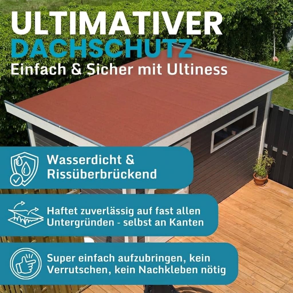 Dachfolie Aluminium selbstklebende Folie, Ziegelrot (10 m²)