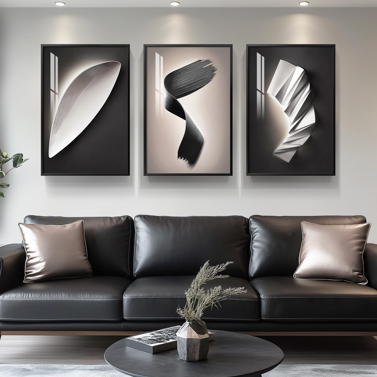 Amazon.com: 3 Piece Large Framed Modern Abstract Wall Art for