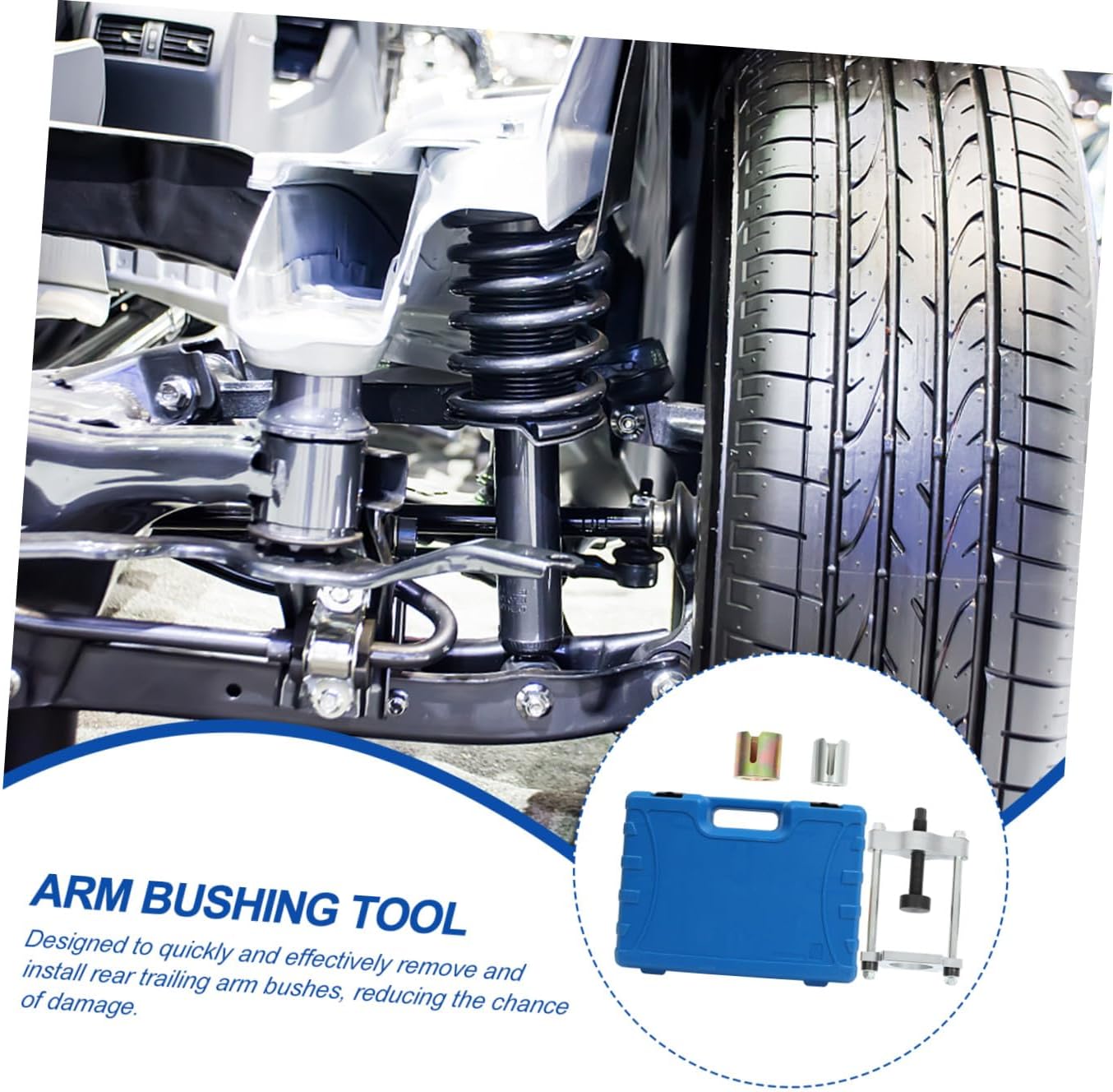 Luxshiny Rear Trailing Arm Bushing Removal Tool Set for 1998 Rear Suspension Arm Repair Automotive Tool