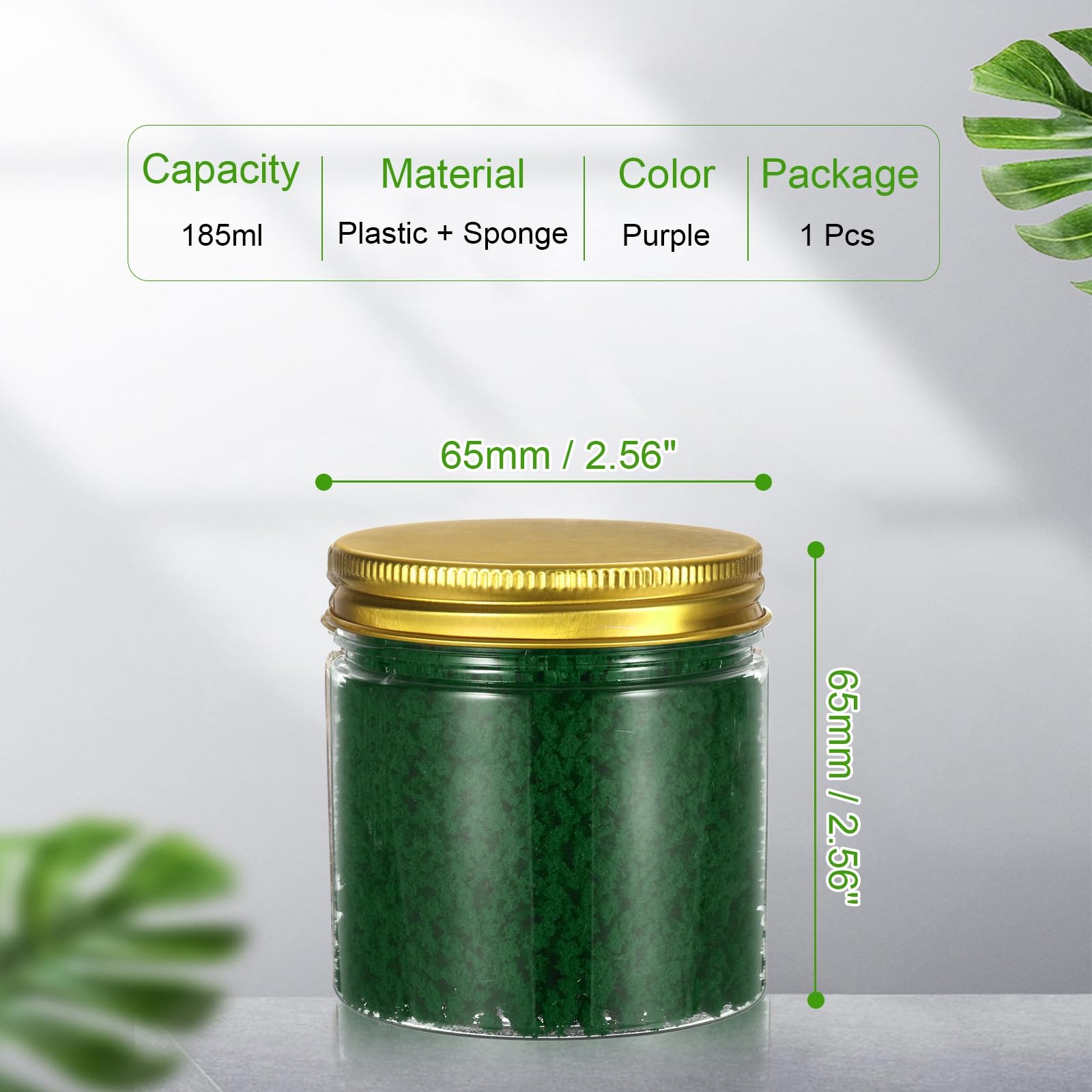 CoCud Model Flower Grass, 185ml Capacity, Fake Miniature Flower Grass Tree Sponge Dark Green - Image 2