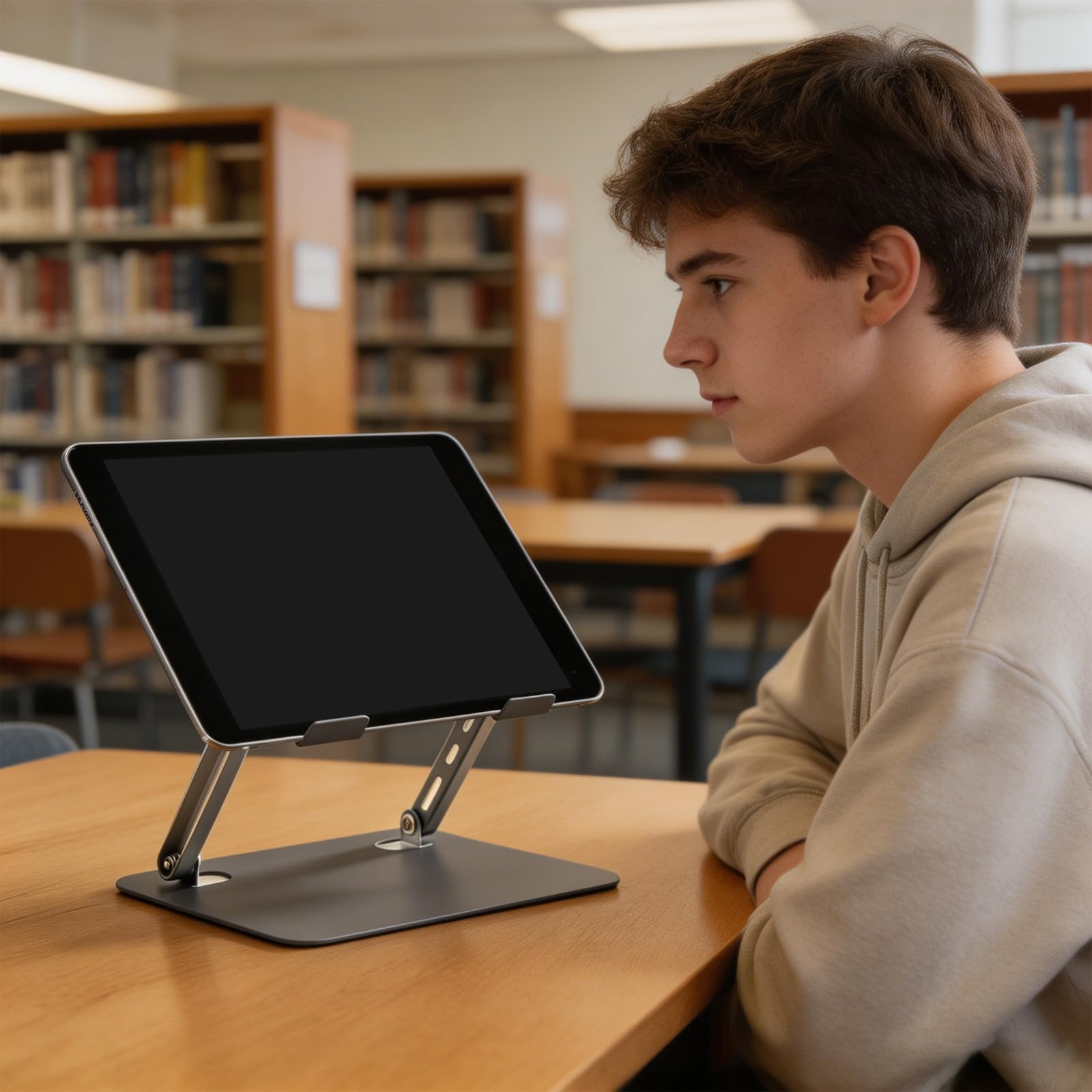 Soporte para Portátil Plegable con Ventilador, Elevación Rotatoria