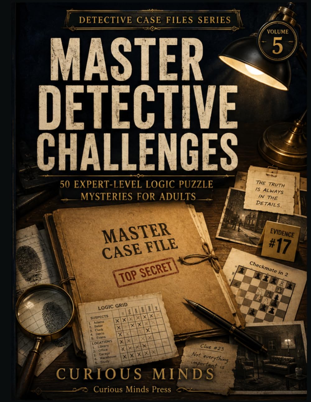 Master Detective Challenges: 50 Expert-Level Logic Puzzle Mysteries for Adults (Detective Case Files)
