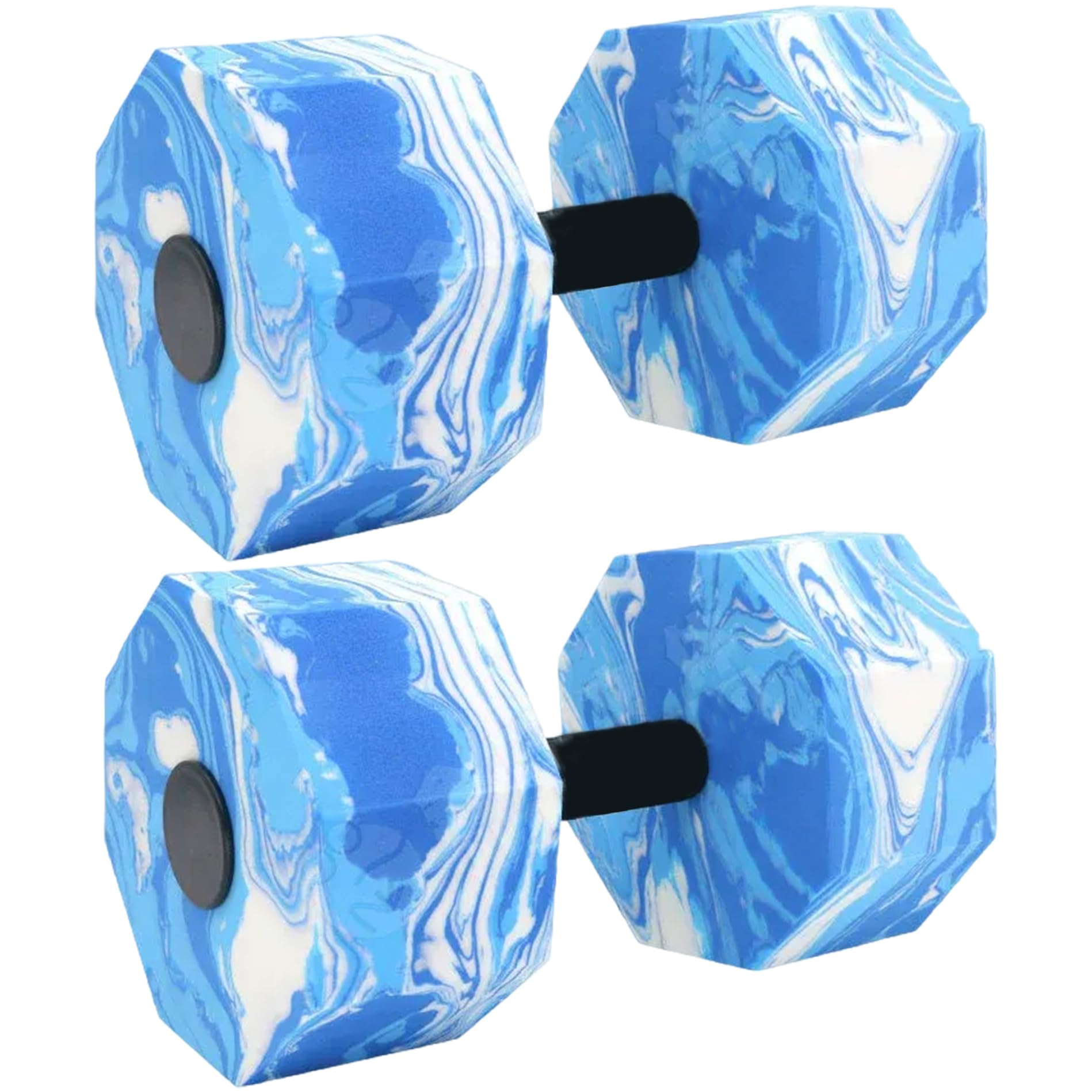1 paio di pesi ad acqua, manubri in schiuma EVA, attrezzature per aerobica in acqua, resistenza agli urti a basso impatto, attrezzatura per esercizi in piscina per adulti, sport acquatici, blu ·1
