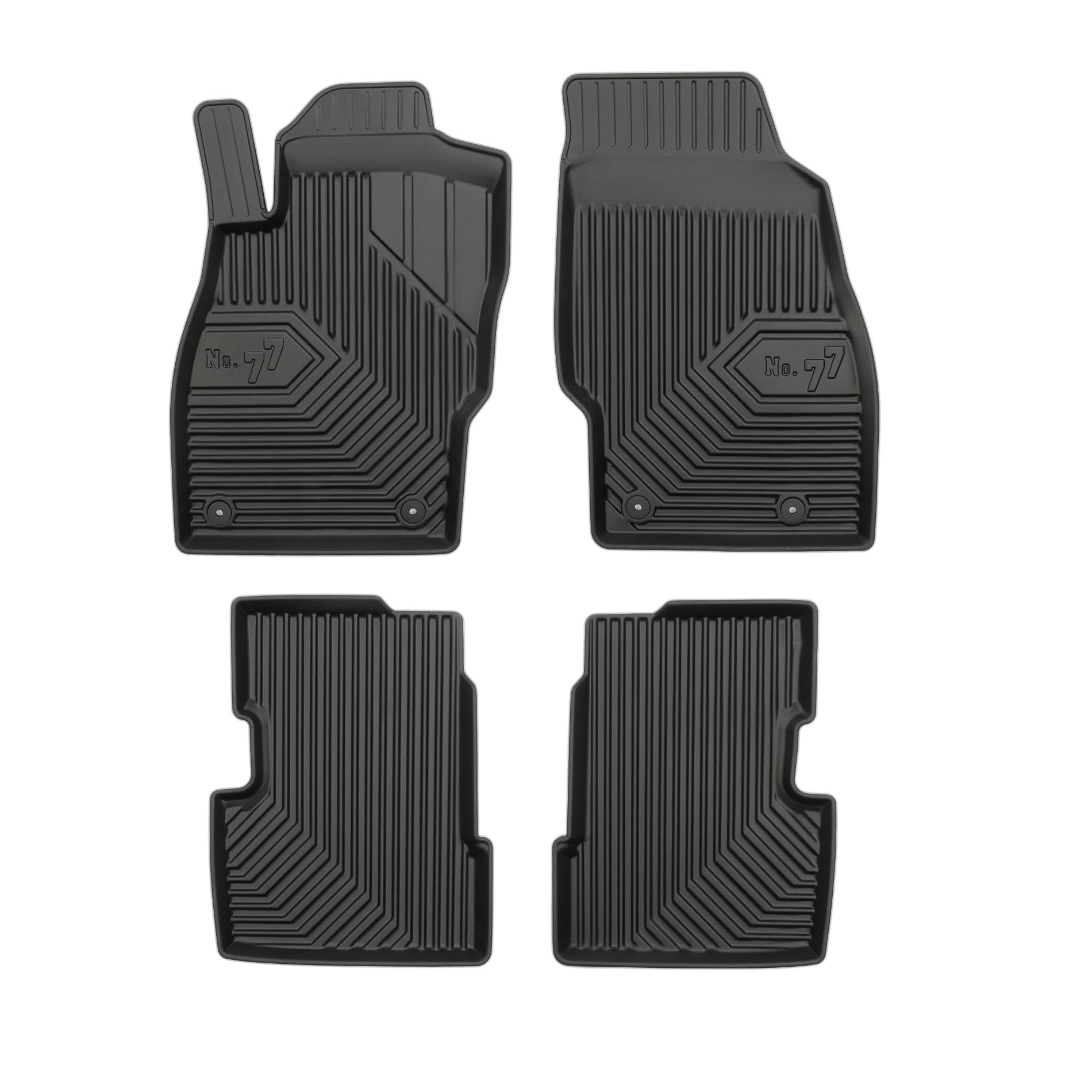FROGUM No.77 Alfombrillas para Coche Alfombras para Opel Corsa D 2006-2014, para Opel Corsa E 2014-2019 | Borde Alto | para Todo el año | Tamaño