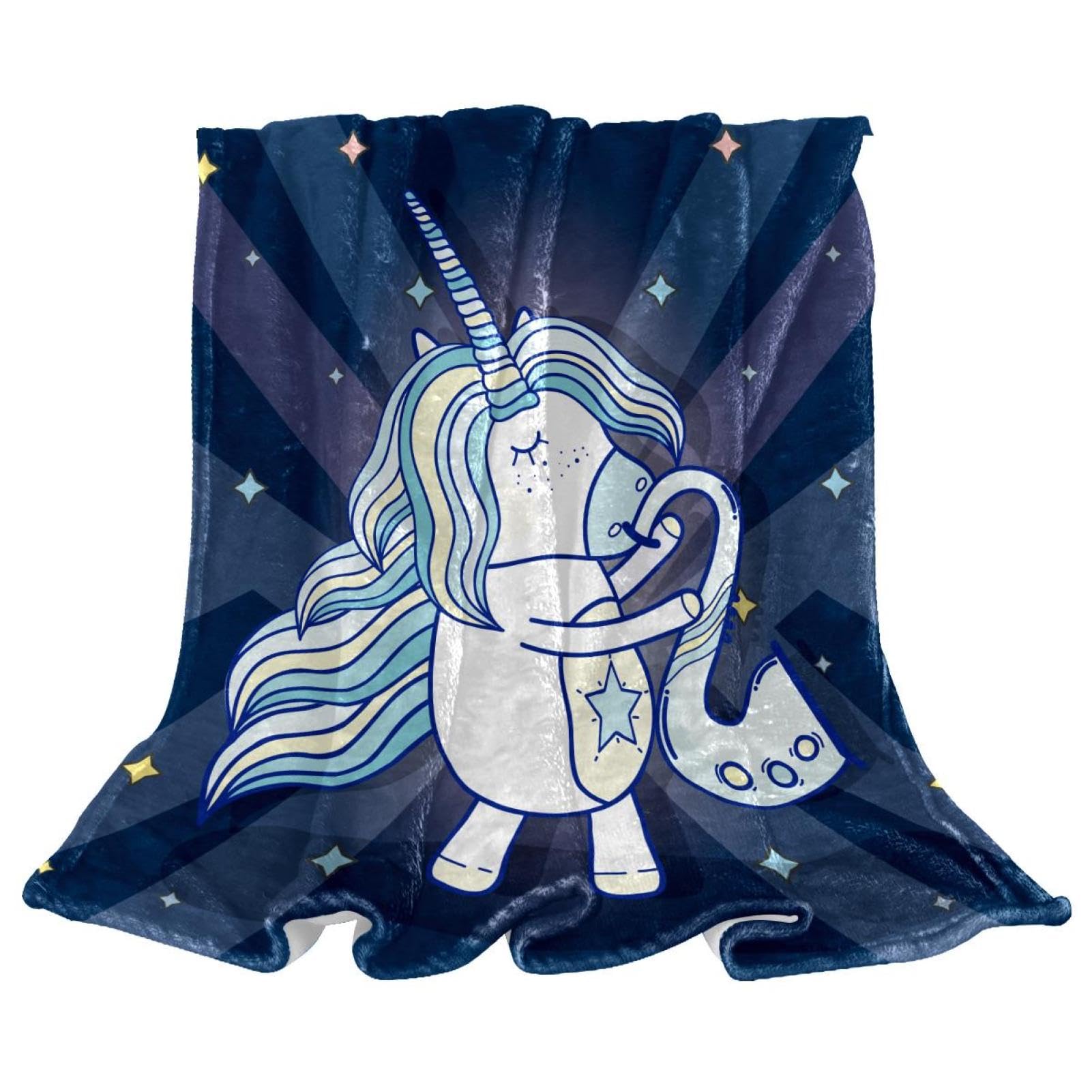 Couverture polaire licorne douce, l'idée cadeau parfaite en microfibre 150x130cm