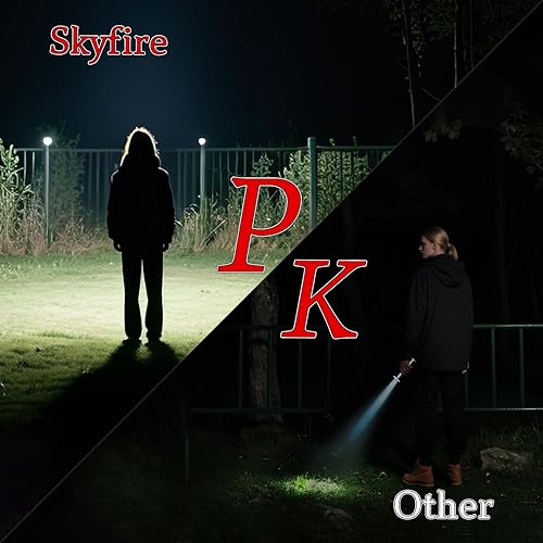 Miniatura 7 de SKYFIRE Linterna LED de alto lúmenes, linterna recargable súper brillante, zoom, cuatro modos, luz de flash impermeable para artículos esenciales de