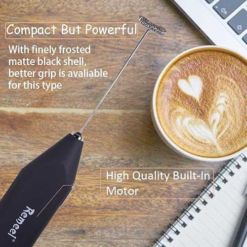 Miniatura 4 de Espumador de leche de mano con batidor de acero inoxidable, portátil y potente máquina de espuma para café matutino, café con leche, capuchino,