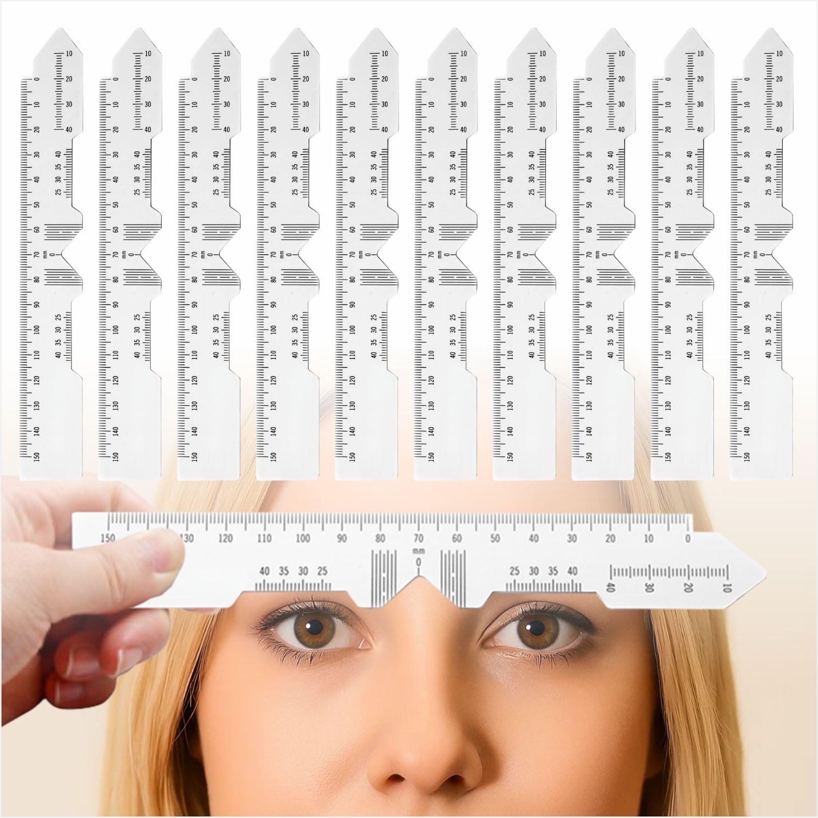 PD Ruler - Pupillary Distance Ruler for Prescription Eyeglasses, Pupil Measurement Tool, Eye Ophthalmic Measuring Tool, 2Pcs