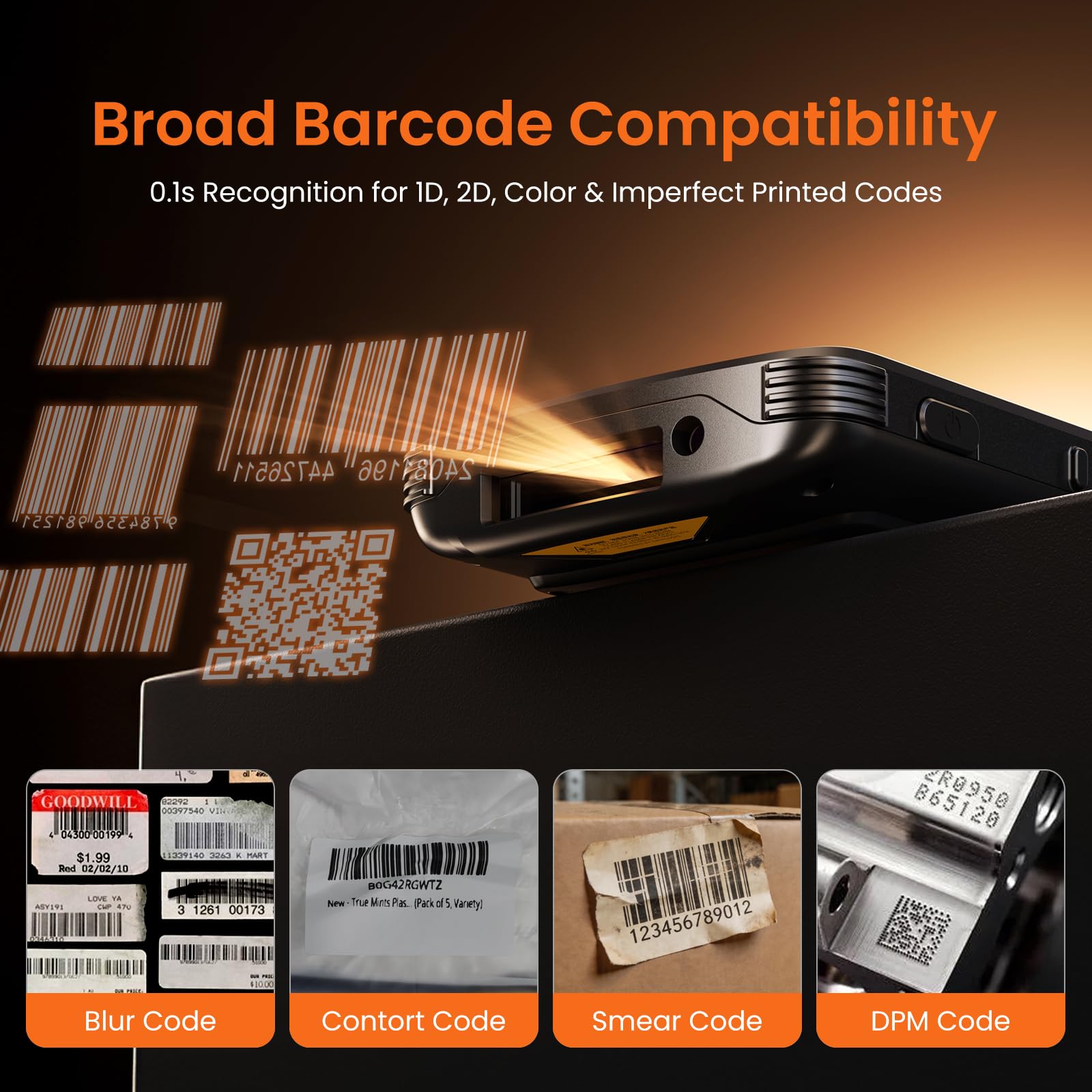 CLABEL M93 Lector de Códigos de Barras Android 14, PDA Industrial con Pantalla Táctil de 6", Terminal Portátil Computadora Móvil IP67, Escáner 1D 2D para Gestión de Almacén Logística e Inventario
