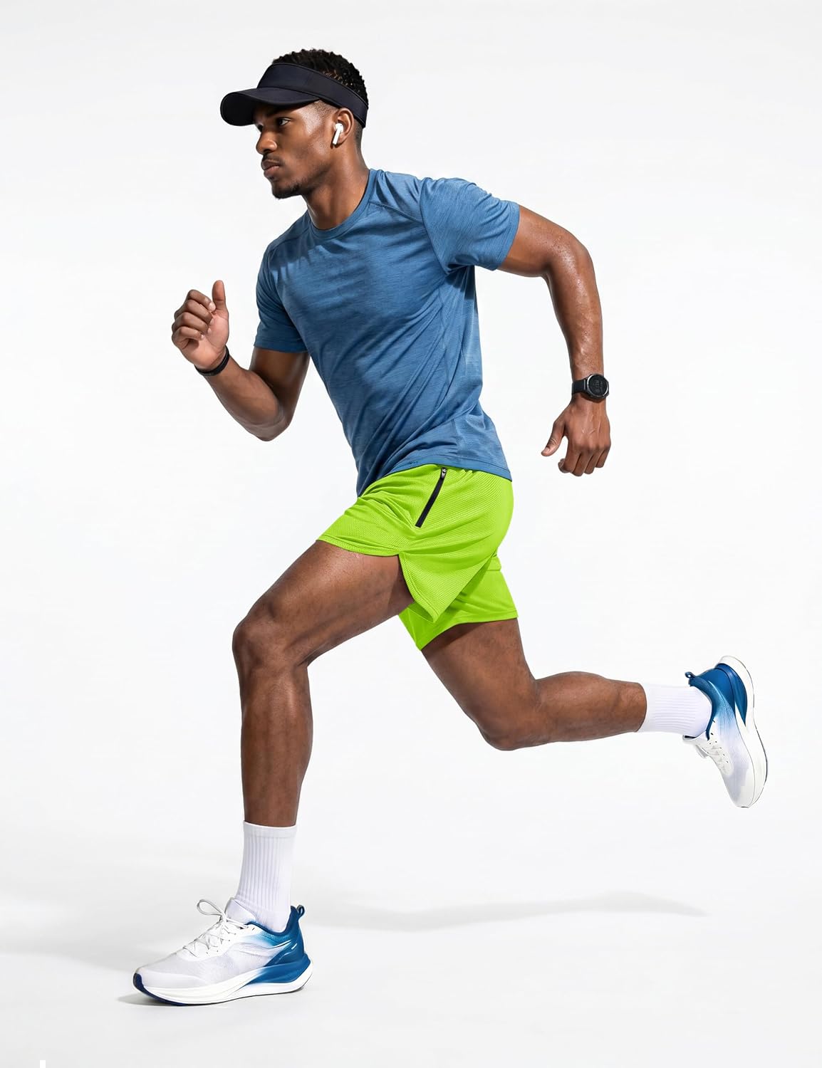MAGCOMSEN Men's Running Shorts 3 Inch Quick Dry Lightweight Workout Gym Athletic Shorts with 2 Zipper Pockets