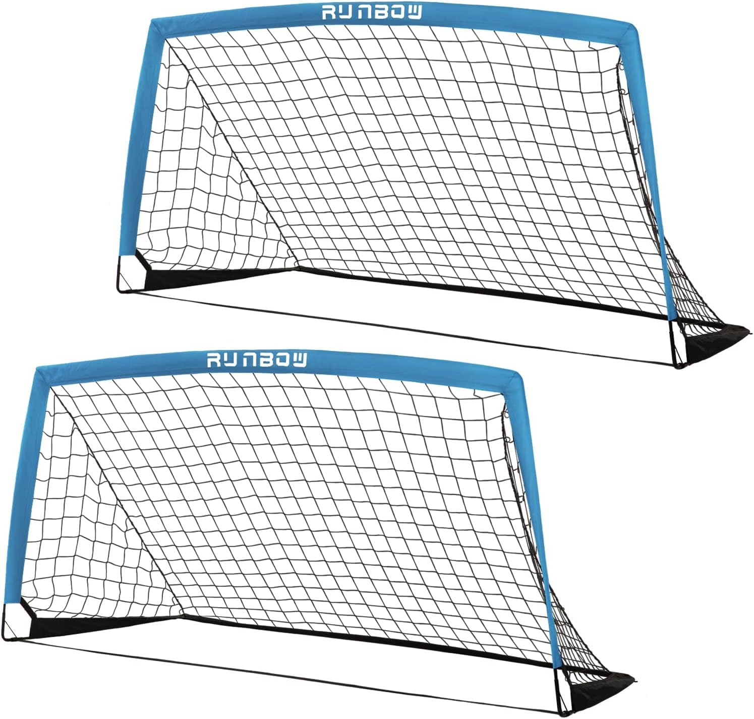 182 x 121 cm Kinder Fußballtor mit Tragesack, tragbare Fußballnetze für Hinterhoftraining, Indoor/Outdoor-Nutzung für Jugendliche und Erwachsene