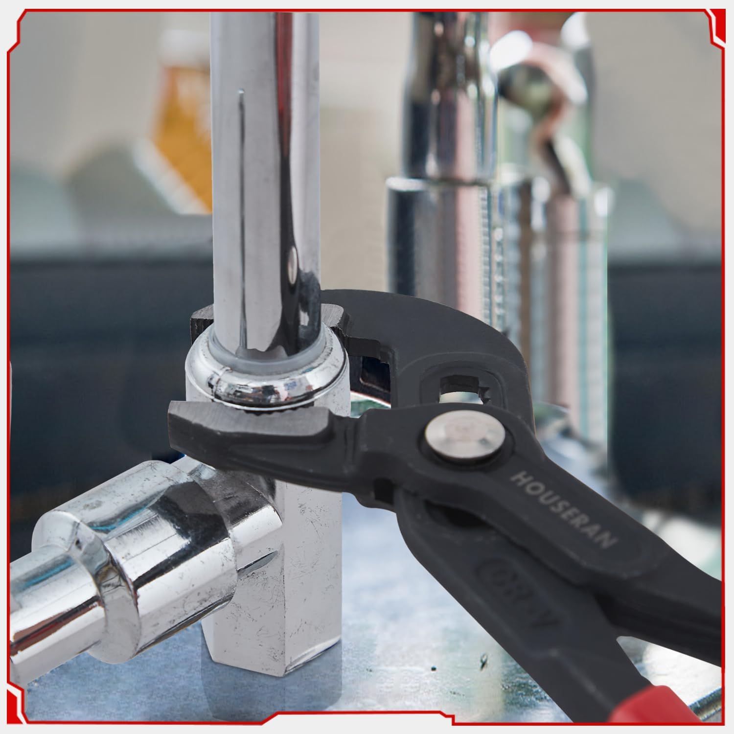 Pinze A Pressione Per Idraulica 17.8 Cm - Con Giunto Scorrevole E Impugnatura Comoda - Foto 9