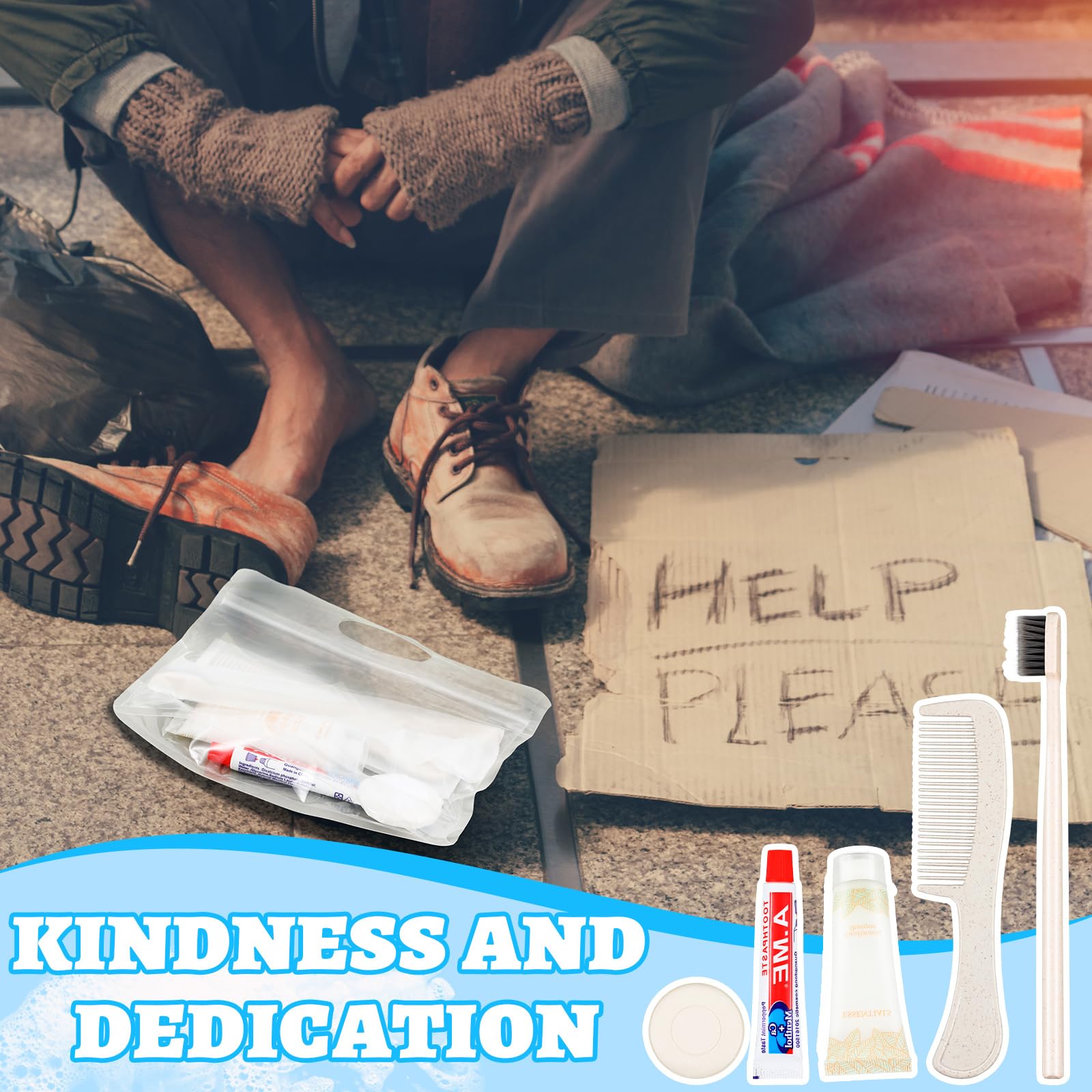 Panitay 30 kits de aseo desechable de viaje, kit de higiene de hotel desechable a granel, cepillo de dientes desechable a granel, incluye pasta de dientes, peine y jabón para viajes, hotel, refugio