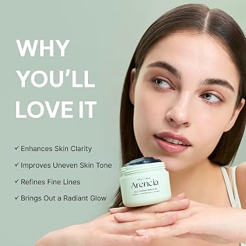 Arencia Glow Hyssop Overnight Face Mask Serum - hydrating & Anti-Aging Serum for younger looking Korean Glass Skin, Vitamin A, C, E, Niacinamide, Peptide