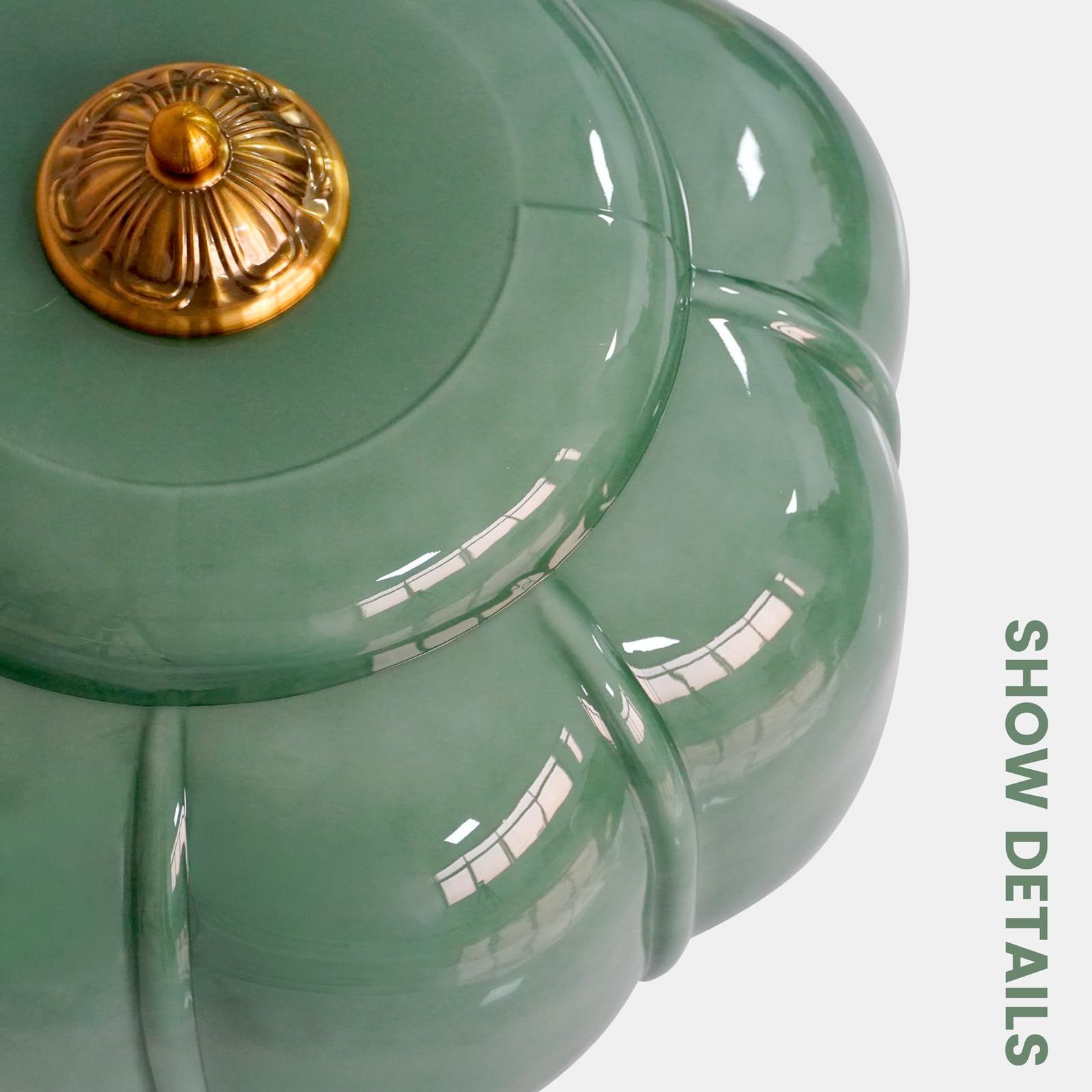 Milk Glass Ceiling Light Fixture - Farmhouse Antique Brass Semi Flush Mount Ceiling Light for Kitchen, Hallway, and Bedroom (Green 15 inch) — view 9