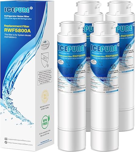 ICEPURE Filtro de agua para refrigerador RWF5800A para Frigidaire EPTWFU01, Pure Source Ultra II, Ultra 2, EPTWFUO1, EWF02, paquete de 4