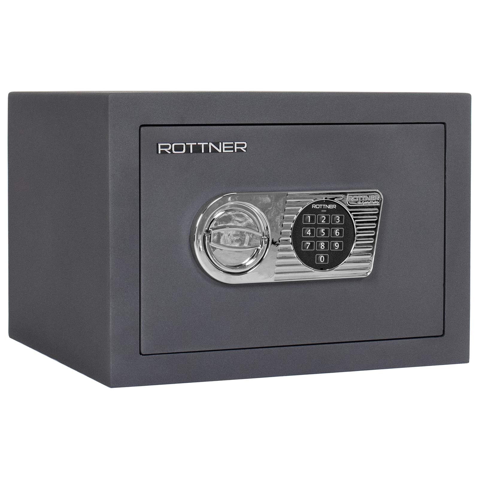Rottner Toscana 40 EN1 Möbeltresor bohrgeschütztes Elektronikschloss leichter Feuerschutz HxBxT 300x420x390 mm 1 verstellbarer Fachboden Wertschutzschrank Befestigungsmaterial