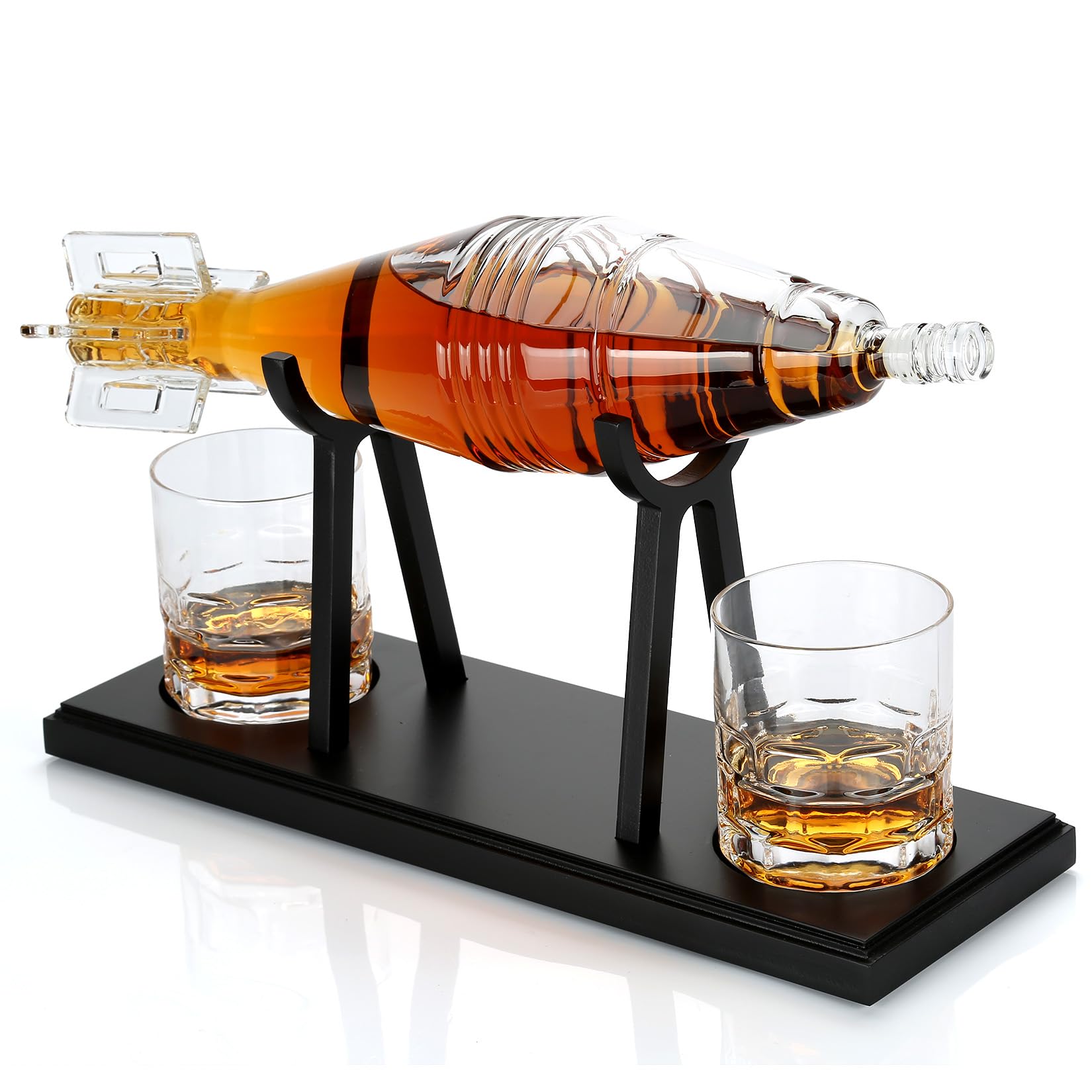 Valentines Gifts for Him Whisky Decanter and Glass Set, Whiskey Decanter, 2 Whisky Glasses, Whiskey Gift Sets for Men Him Husband Dad Birthday Mens, Alcohol Gift Set for Liquor Brandy Bourbon Decanter