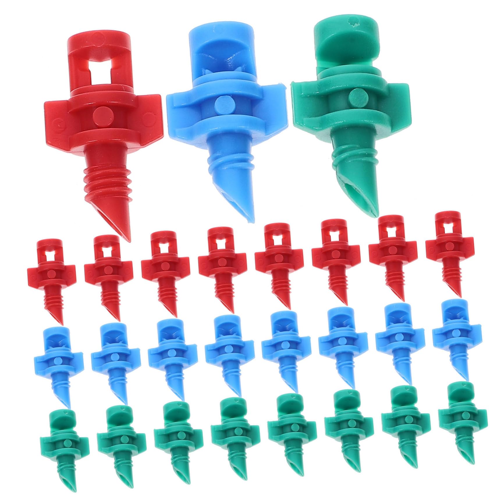 Mikikit 3sets Technology Sprinkler Nozzles Drip Irrigation System 360 Sprinkler Heads 150pcs*3