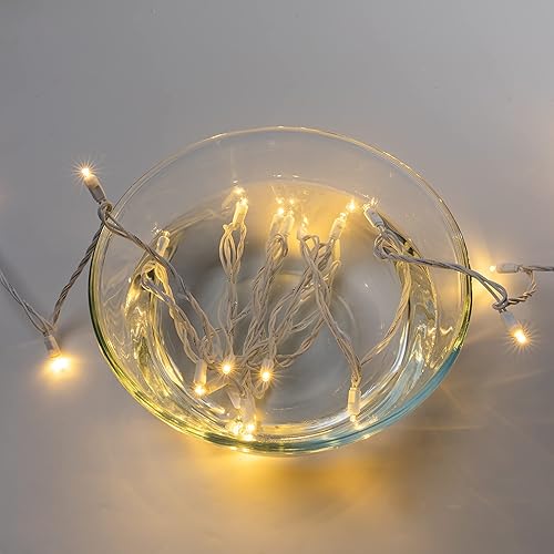 Miniatura 6 de Tira de luces LED de Navidad de 17 pies, 50 unidades, color blanco frío, certificación UL, de grado comercial, impermeable, para decoración de