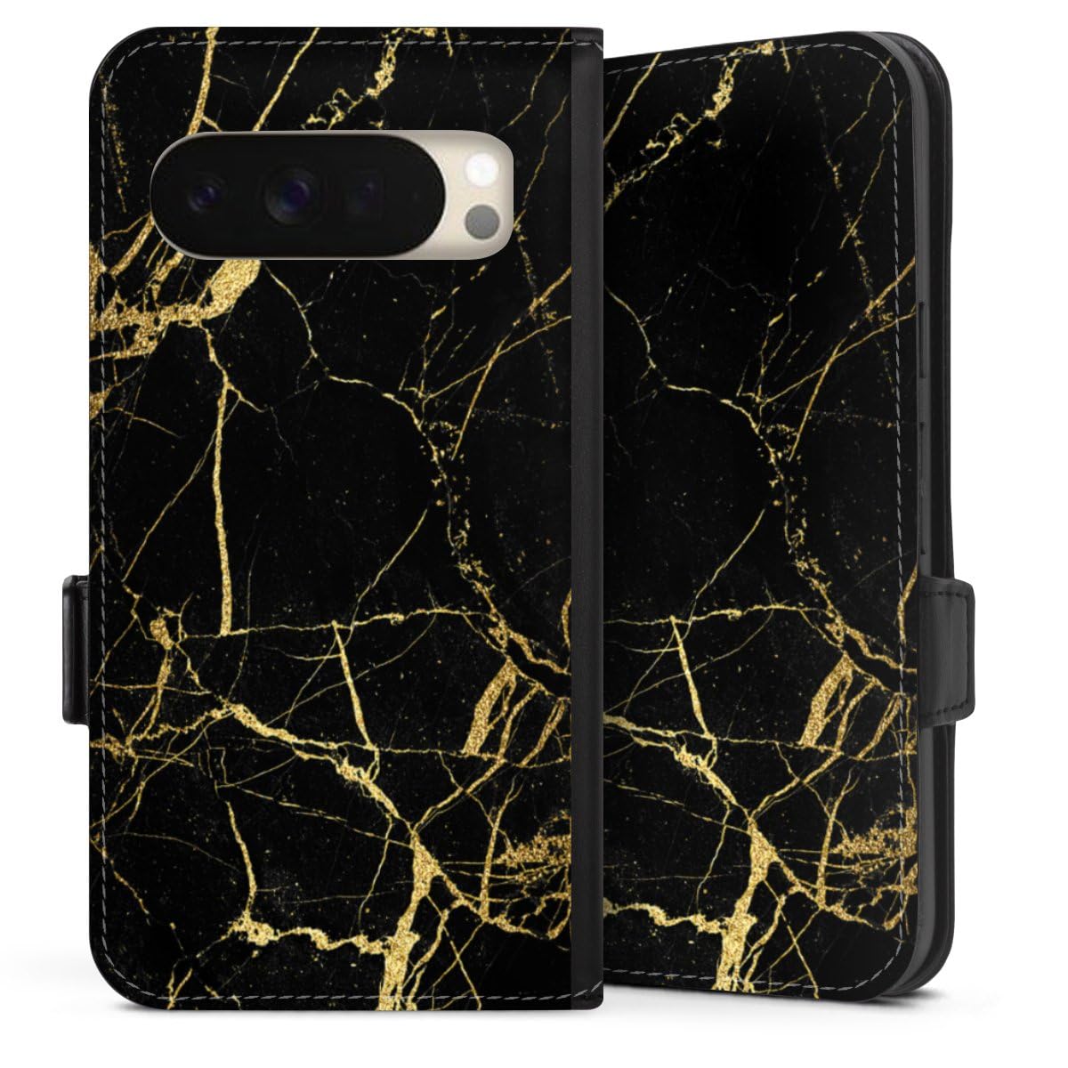 Etui Google Pixel 10 portable folio marbre noir pour le bureau - 2