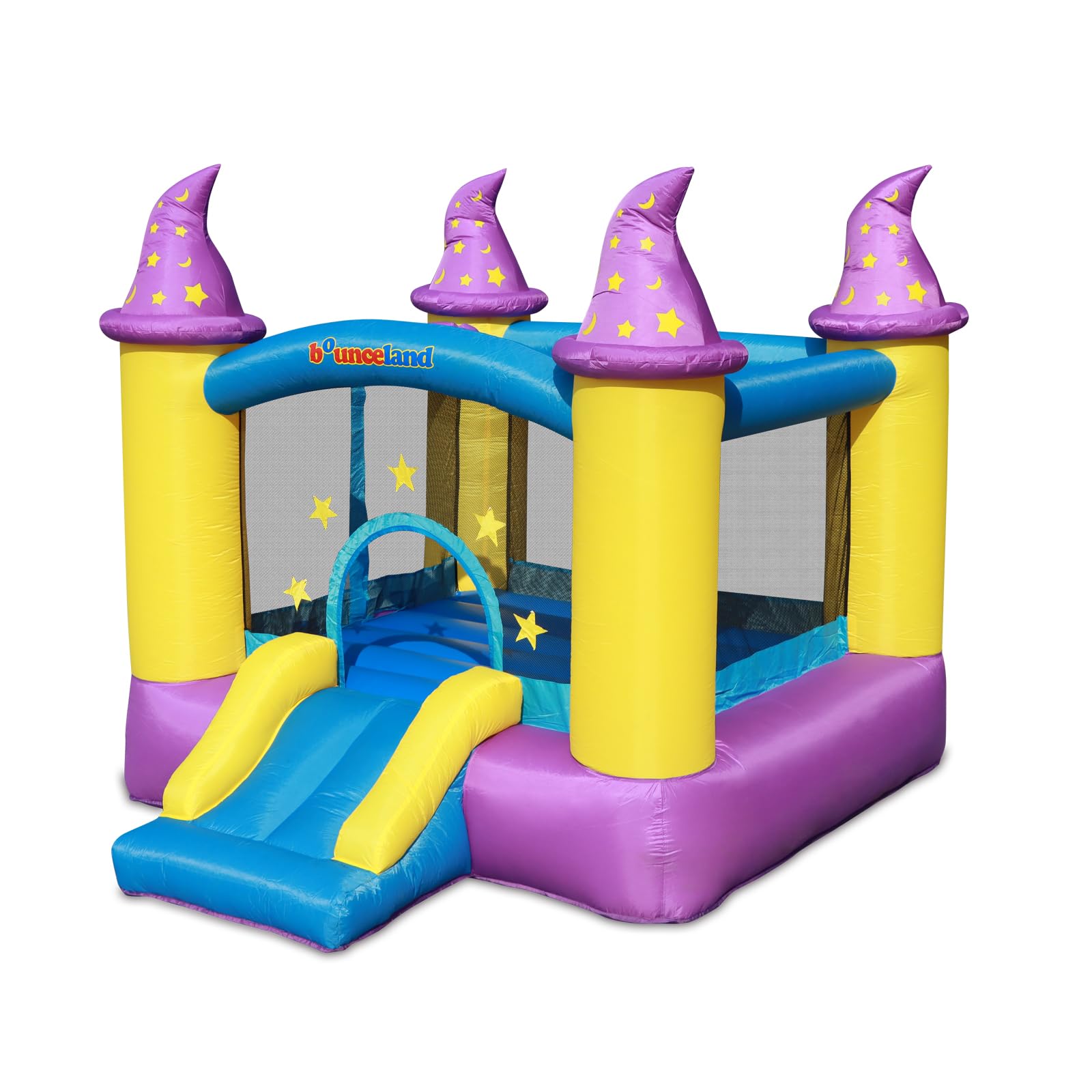 Photo 1 of Bounceland Wizard Inflatable Bounce House with Slide and Basketball Hoop
