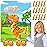 NEBURORA Pin The Tail on The Dinosaur Party Game with 30 Tails for Birthday Christmas Party Supplies, Boys Girls Decorations, Home Wall Decor