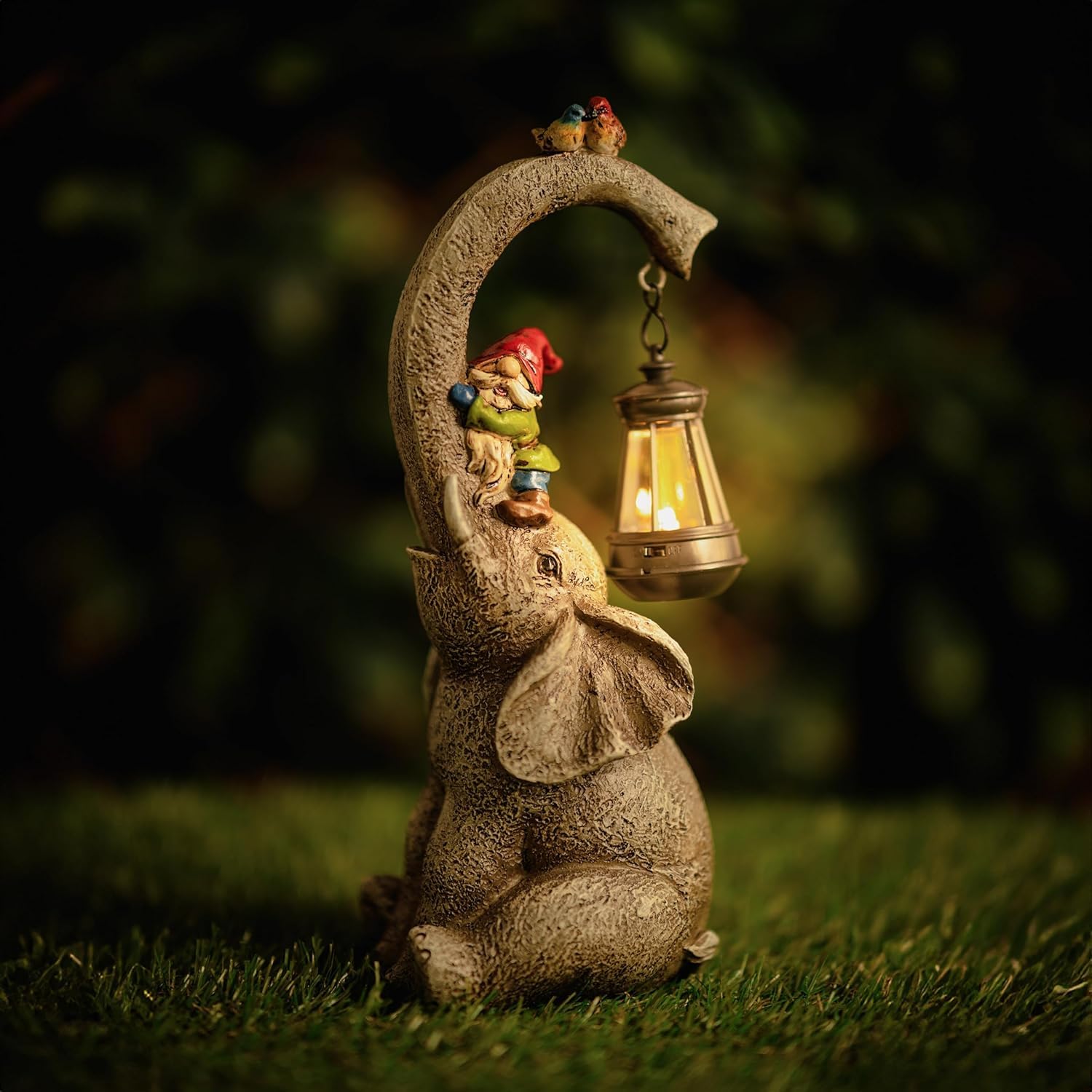 Amazon.com: Banax Elephant Solar Garden Ornaments with Lanterns 11