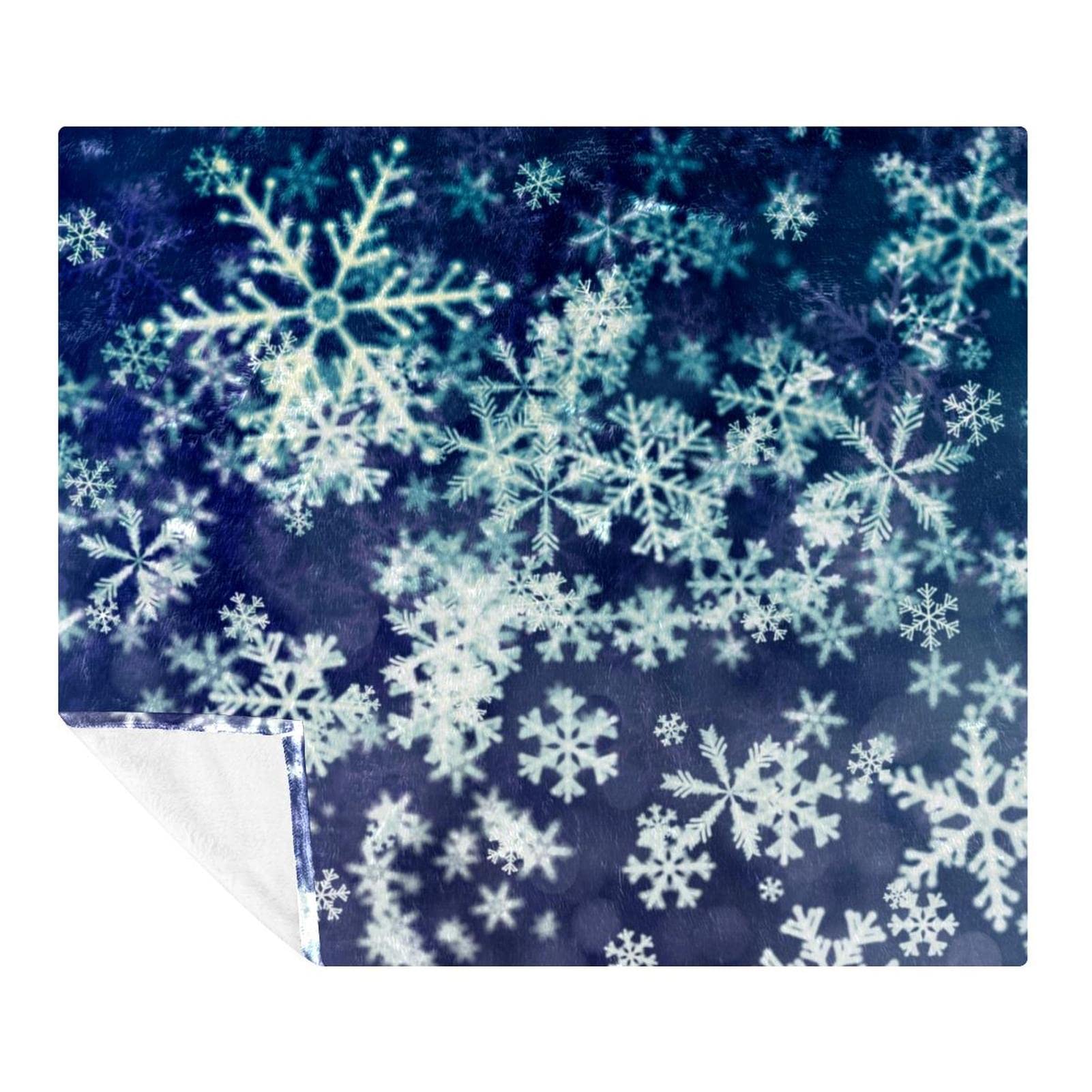 Couverture Polaire Contre le Froid Hivernal Plaid Bleu de Chambre