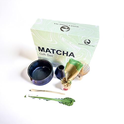 River & Stone Tea Juego de iniciación Matcha Earth Tone (amueblado)