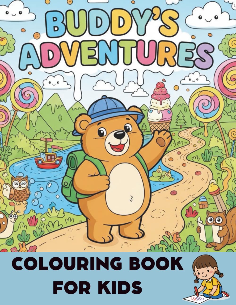 Buddy's Adventures : A Colouring Book for Kids