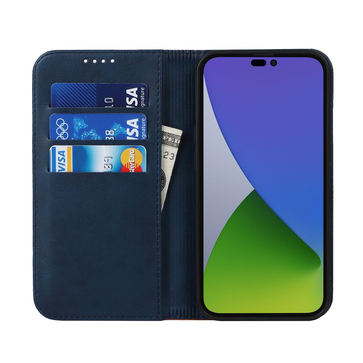 Funda Libro Para IPhone 15 Pro MAX - Cuero PU Con Ranura Para Tarjetas Y Cierre Magnético