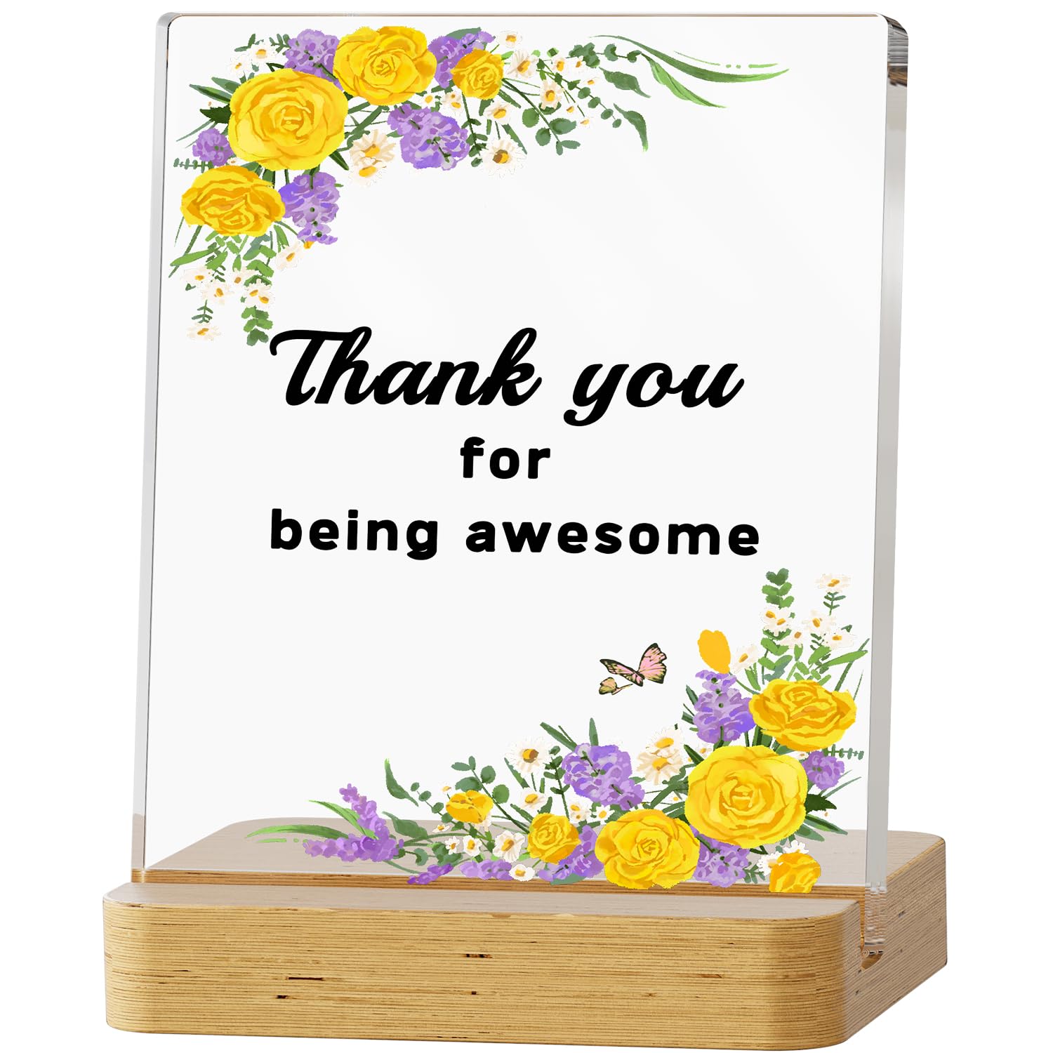 Appreciation Gifts for Women 6X4 Thank You Gifts for Women Grateful Gifts Gift for Coworkers Volunteers Nurse Doctor Boss Leader Lady Christmas Desk Plaque for Home Office