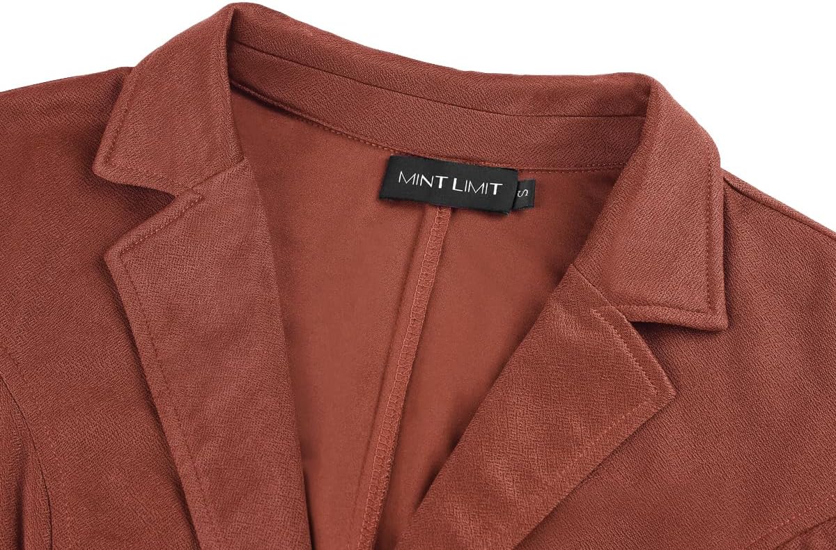 MINTLIMIT Women Long Sleeve Button Blazers Work Casual Office Notch Lapel Business Open Front Blazer Jacket with Pockets - Image 4