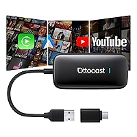 OTTOCAST Play2Video Ultra 2025, CarPlay e Android Auto Wireless con YouTube/Prime Video