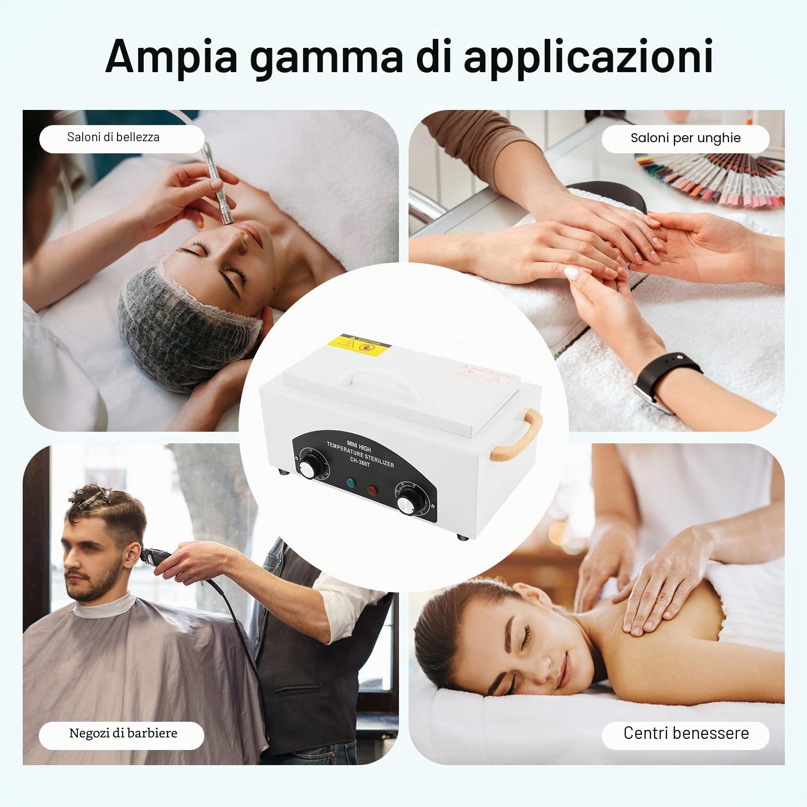 Mini sterilizzatore ad alta temperatura display digitale autoclave armadio 2 l sterilizzatore per la disinfezione degli attrezzi con timer 50-200℃ regolabile per strumenti cosmetici