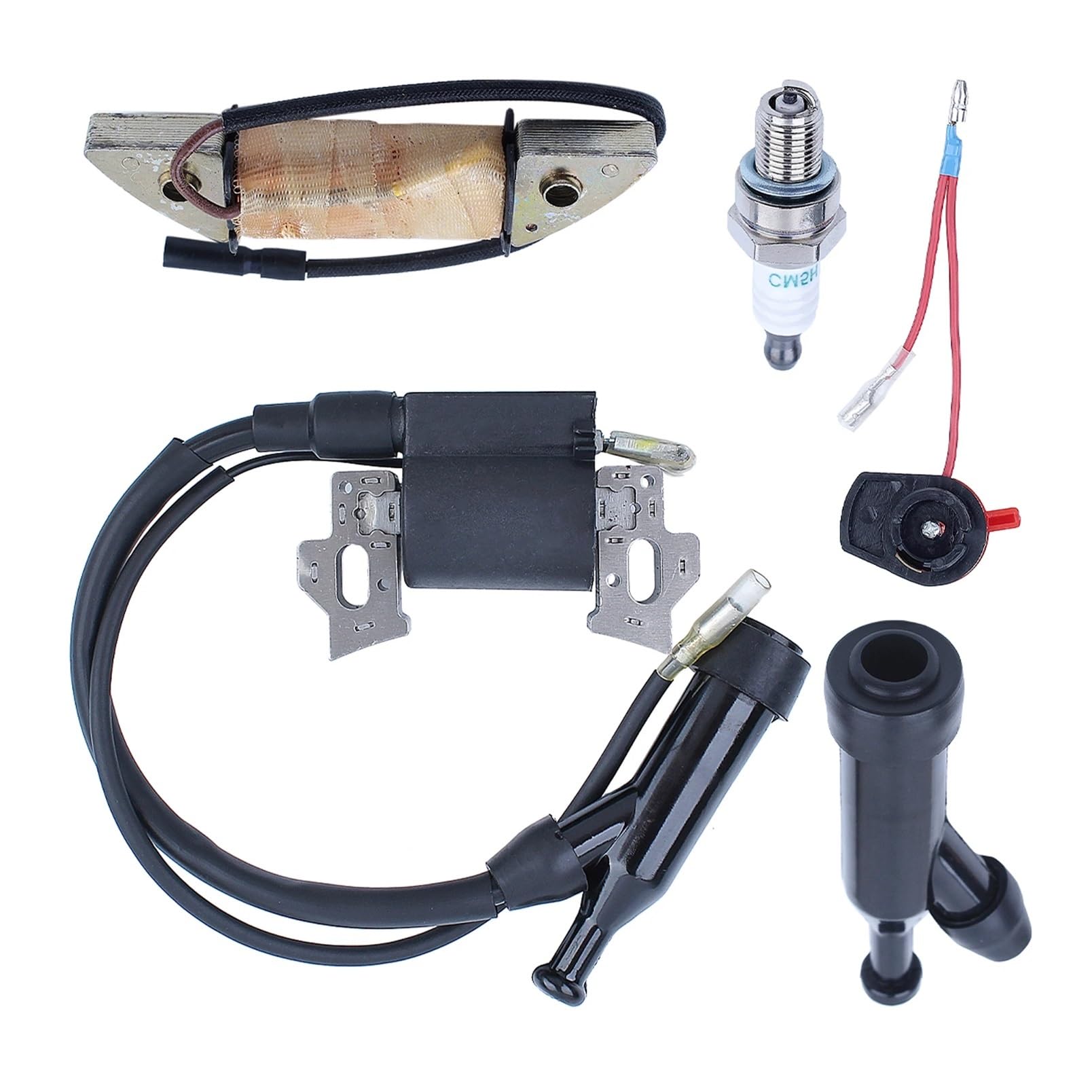 Interruptor de Parada y bujía de Bobina de Carga de Encendido de Motor pequeño Compatible 5.5HP 6.5HP para cortacésped