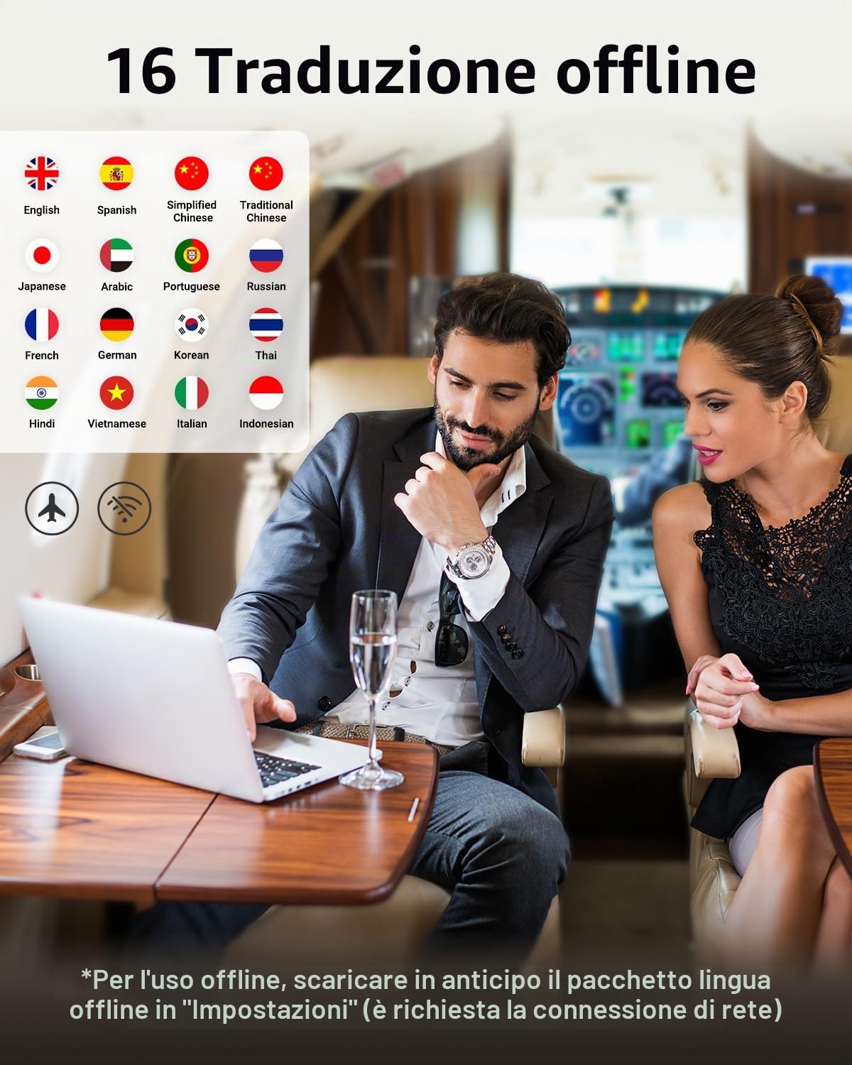 XUPURTLK Dispositivo traduttore linguistico senza bisogno di WiFi, dispositivo di traduzione vocale bidirezionale in tempo reale, 144 lingue online offline traduzione di foto di testo vocale per