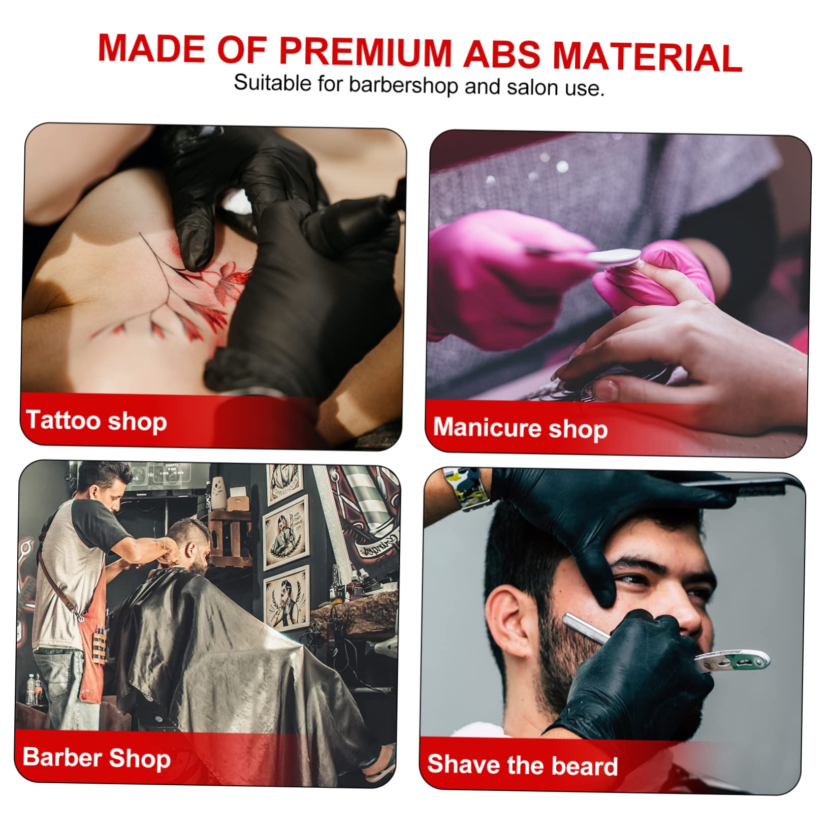 POPETPOP 5pezzi Contenitore Per Lamette Usate Scatola Dispenser Plastica Per Barbershop e Saloni Con Coperchio Sicuro Facile Da Trasportare e Smaltire Rosso